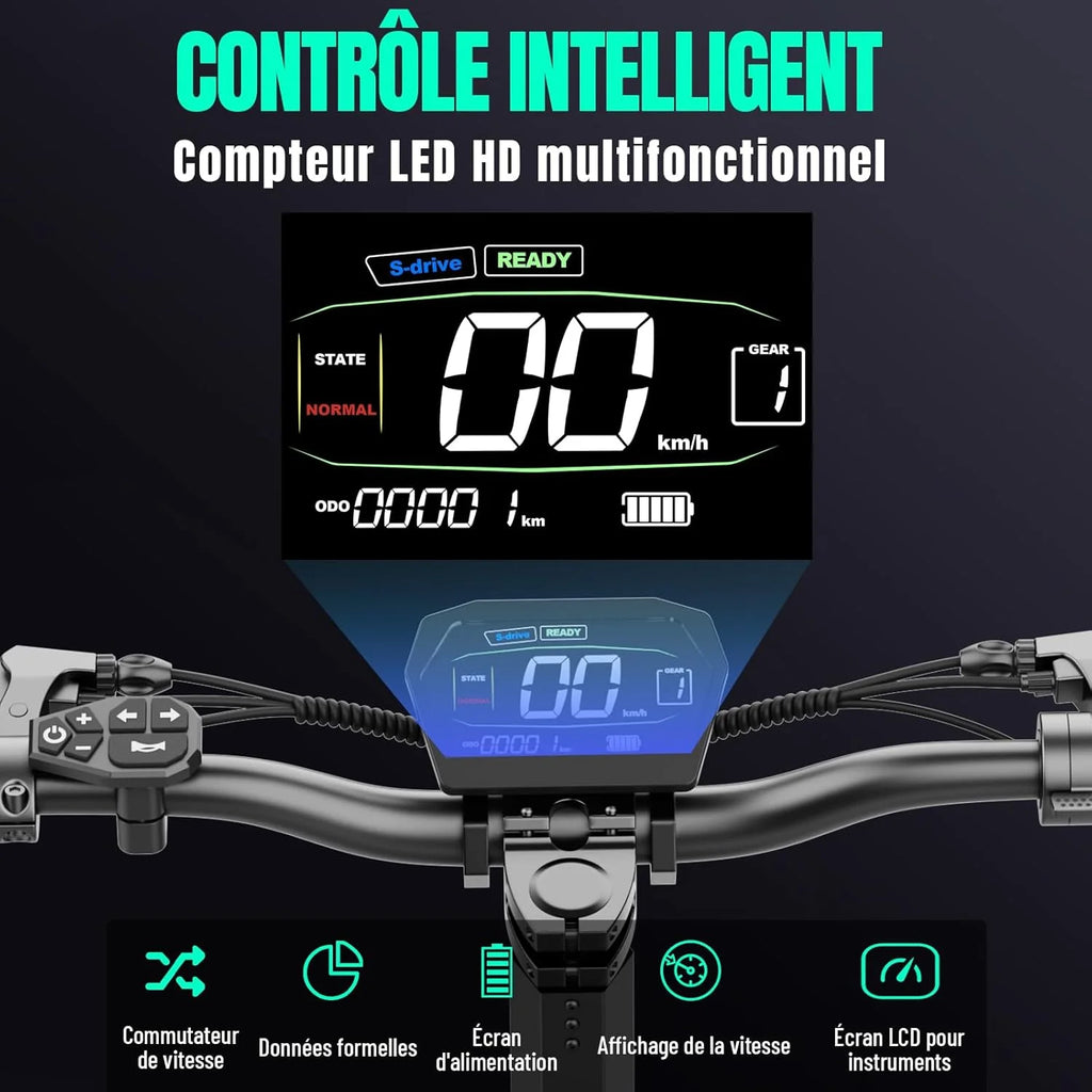 Trottinette électrique 500W 48V 10.4AH