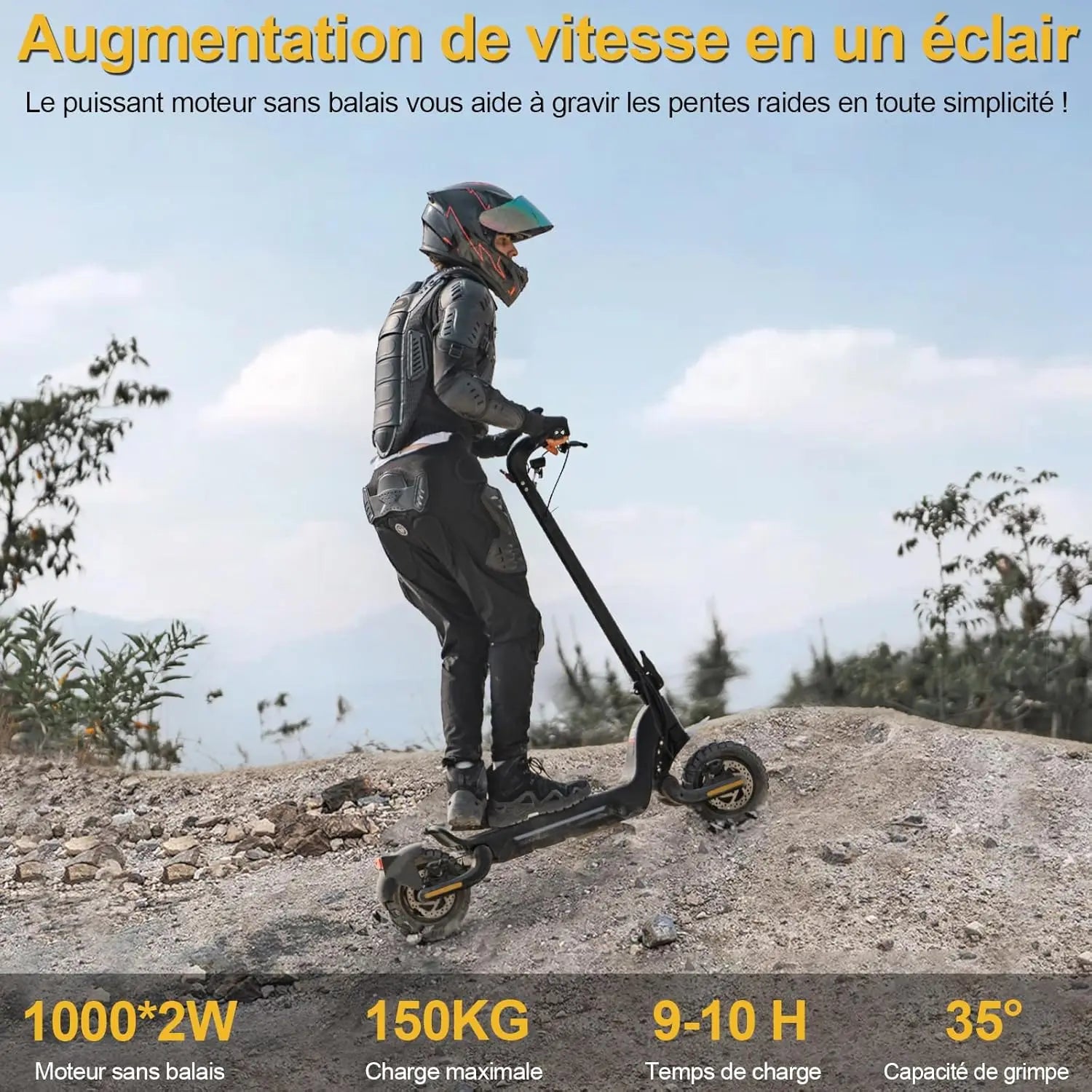 Trottinette électrique 2000W 48V 18.2AH